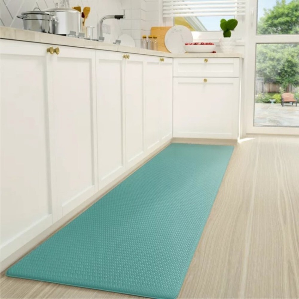 Kitchen Mat Floor Runner Rug 17"x79", Teal